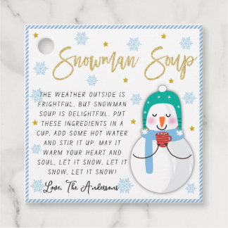 Snowman Soup Christmas Hot Chocolate Gift Favor Geschenkanhänger