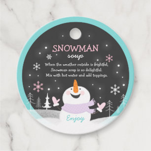 Snowman Soup Heiße Schokolade Geschenk Geschenkanhänger