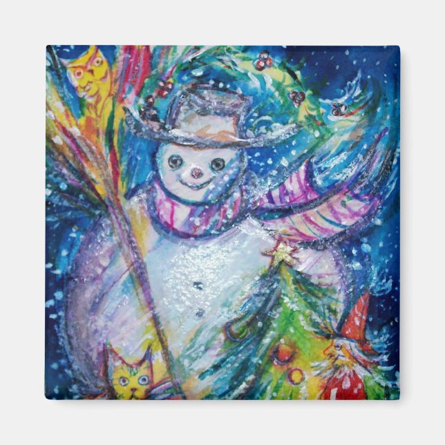 SNOWMAN, SPIELZEUG UND CHRISTMAS BAUM MAGNET (Vorne)