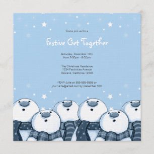 Snowman Stargazers  Invitations du Festif Party