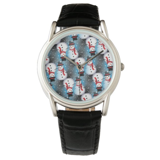 Snowman/Starry Blue Armbanduhr (Vorderseite)