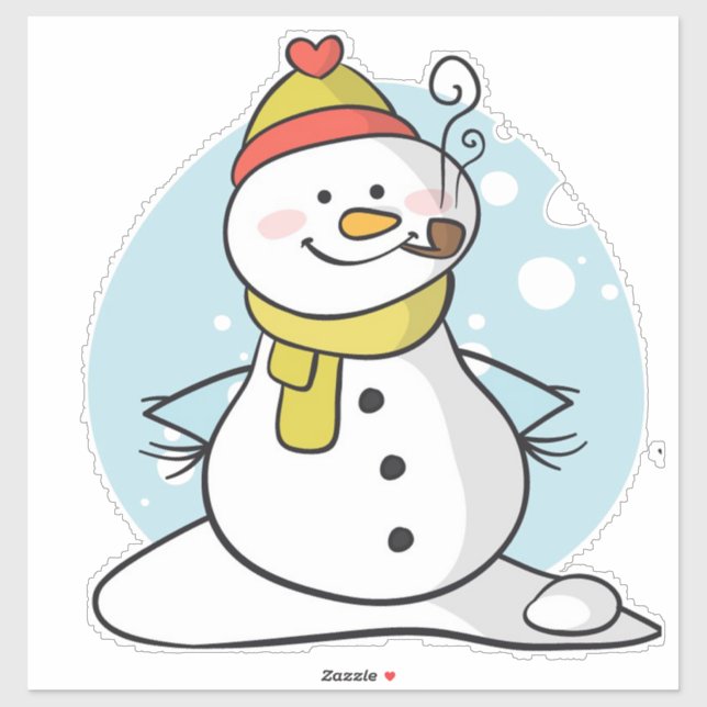 Snowman Sticker (Blatt)