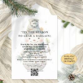 Snowman Store Christmas bietet QR Printable Card Einladung