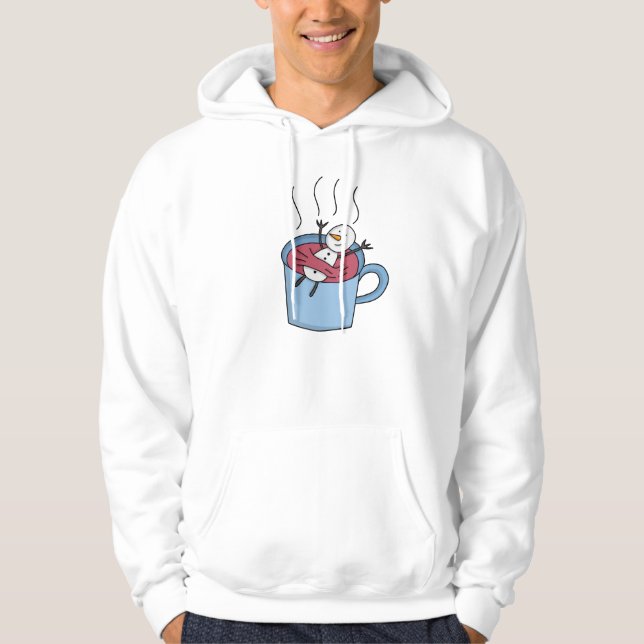 Snowman Tee-Kaffee Hoodie (Vorderseite)