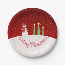 Snowman Themed Holiday Pappteller