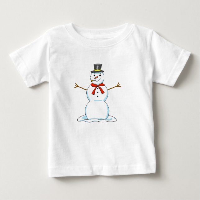 Snowman Toddler Sweatshirt Baby T-shirt (Vorderseite)