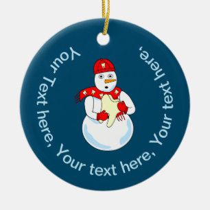 Snowman Tooth Keramik Ornament