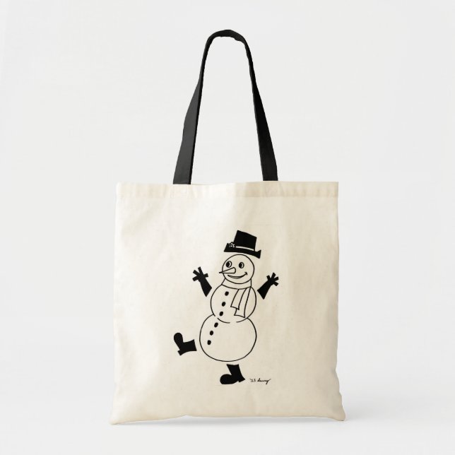 Snowman Tote Bag Tragetasche (Vorne)