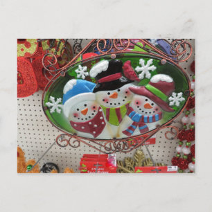 Snowman Trio Postkarte