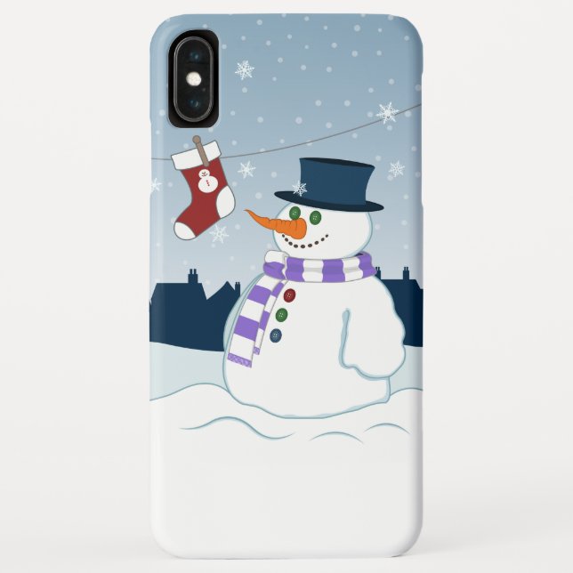 Snowman u. Strumpf-Weihnachten Case-Mate iPhone Hülle (Rückseite)