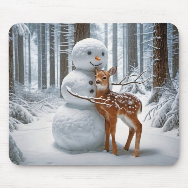 Snowman umarmt einen Vater Mousepad (Vorne)