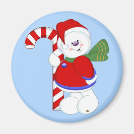 Snowman und Candycane Magnet