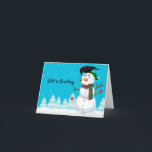 Snowman und Raven Christmas Feiertagskarte<br><div class="desc">Snowman und Raven Weihnachtskarte Leere Inside. Ein Rabe, der einen Schneemann mit Weihnachtslampen schmückt. Eine niedliche Karte für diejenigen, die Liebe der Blackbird ravens und kräht Urlaubskarte. Bleiben Sie drinnen für Ihre persönliche Nachricht und fügen Sie eine Urlaubsnachricht vor die Karte, wenn gewünscht. Dieser Weihnachtsraven ist eine liebenswerte und einzigartige...</div>