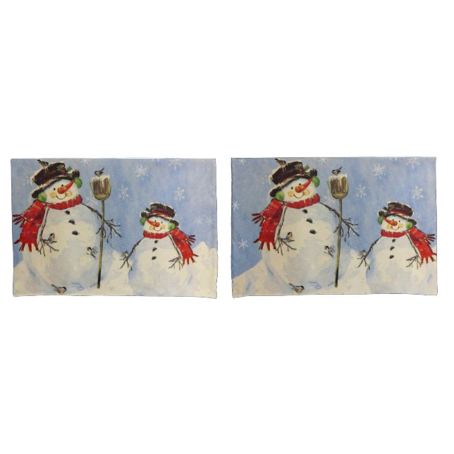 Snowman und Son Kissenbezug (Vorderseite-Set)