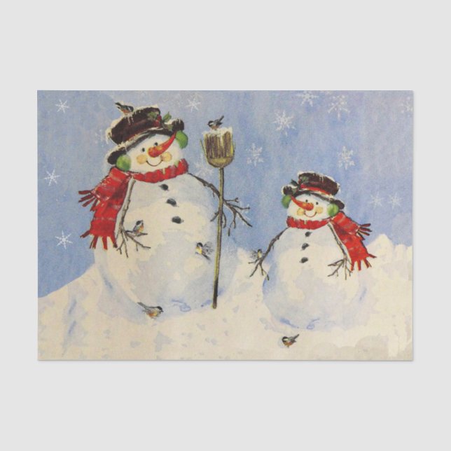 Snowman und Son Seidenpapier (Vorderseite)