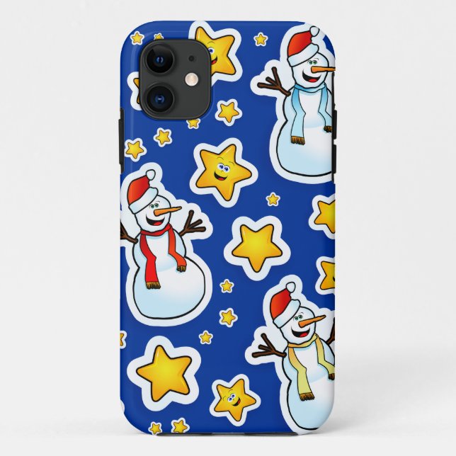 Snowman und Sterne, iPhone 5 Fall Case-Mate iPhone Hülle (Rückseite)