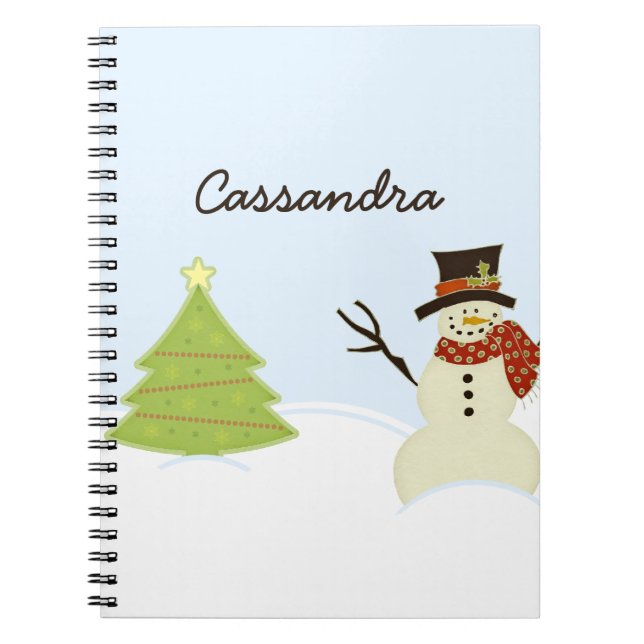Snowman und Tree Notizblock (Vorderseite)