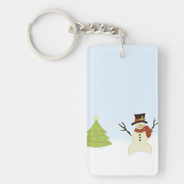 Snowman und Tree Schlüsselanhänger (Vorderseite)