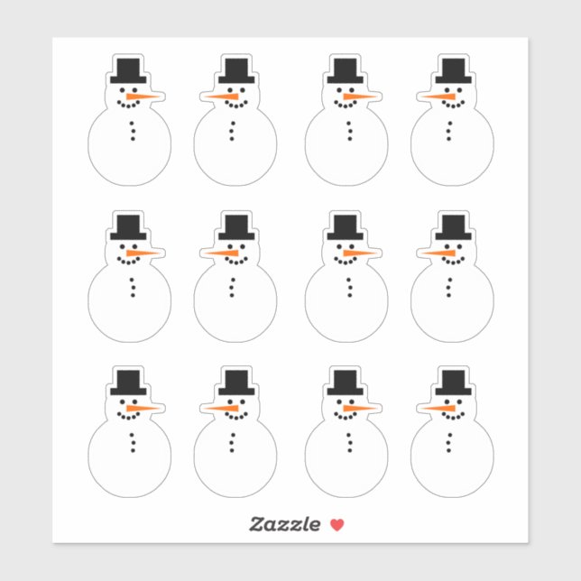 Snowman (Variety) Winterurlaub Weihnachtsfest Spaß Aufkleber (Blatt)