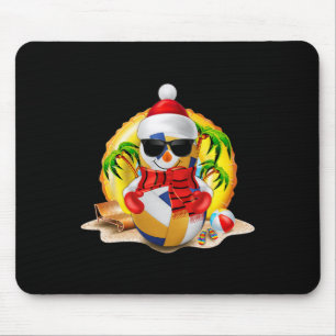 Snowman Volleyball Weihnachtsmannmütze Weihnachten Mousepad