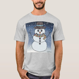 Snowman w/BG (vivid) - T - Shirt für Männer