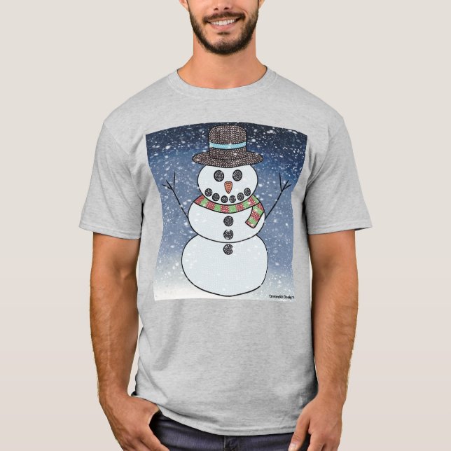 Snowman w/BG (vivid) - T - Shirt für Männer (Vorderseite)