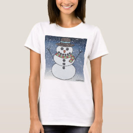 Snowman w/BG (weiß) - T - Shirt für Frauen