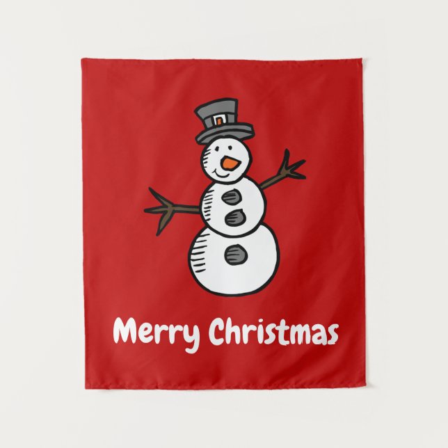 Snowman Wandteppich (Vorderseite)