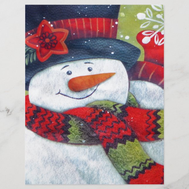 Snowman Wearing Scarf (Vorderseite)