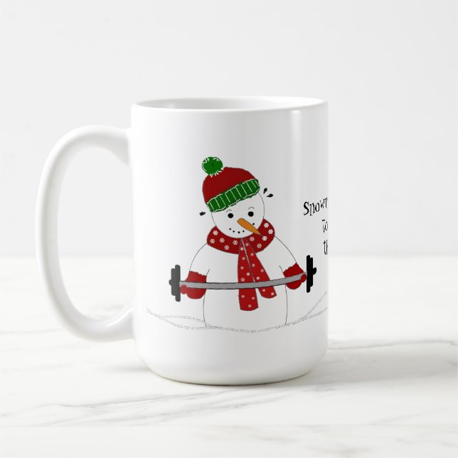 Snowman Weight Lifting Kaffeetasse (Links)