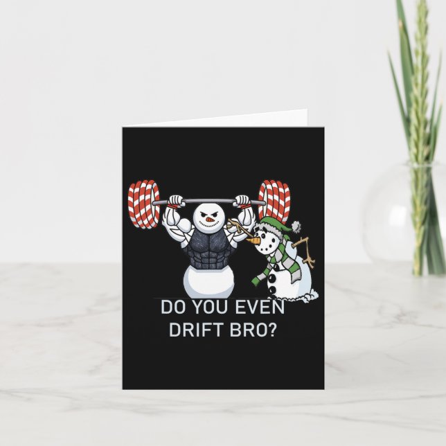 Snowman Weightfting Bodybuilding Funny Workout Karte (Vorderseite)