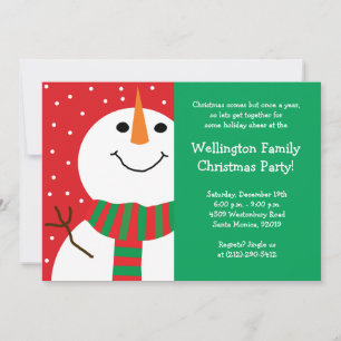 Snowman Weihnachten-Party Einladung