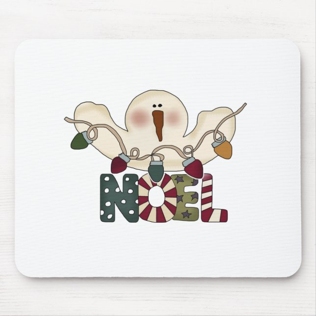 Snowman Weihnachten T - Shirt und Geschenke Mousepad (Vorne)