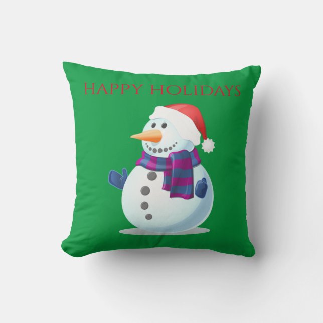 SNOWMAN Weihnachten werfen Kissen. Kissen (Vorderseite)