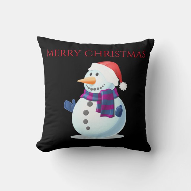 SNOWMAN Weihnachten werfen Kissen. Kissen (Vorderseite)