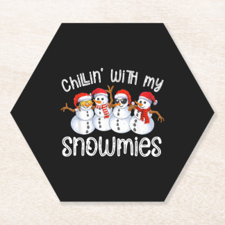 Snowman Weihnachts-Chillin mit meinen Schneemassen Untersetzer