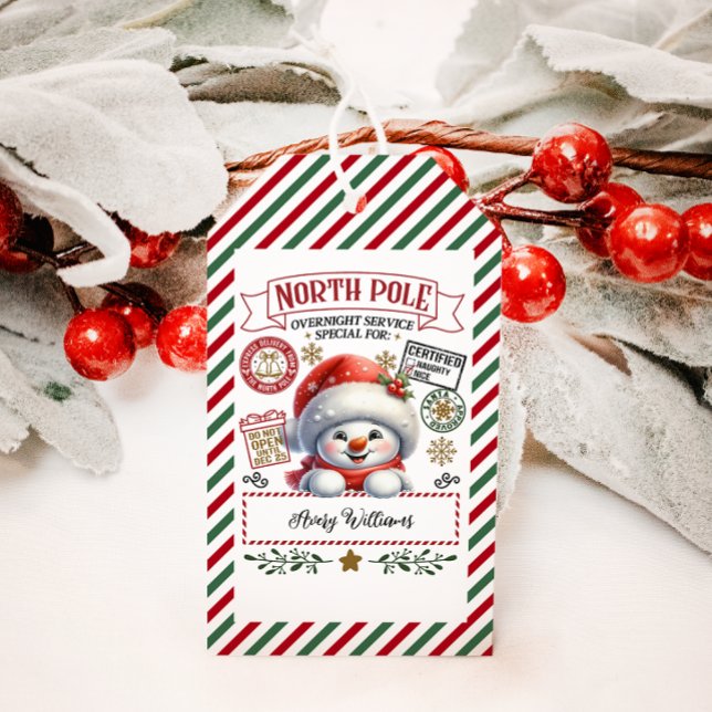 Snowman Weihnachts-Sonderlieferung von Sant Geschenkanhänger (Von Creator hochgeladen)