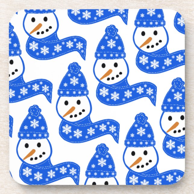 Snowman Weihnachts-Untersetzer Untersetzer (Vorderseite)