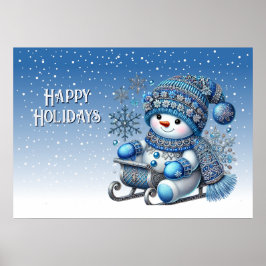 Snowman Weihnachts-Weihnachtsgebäck Poster