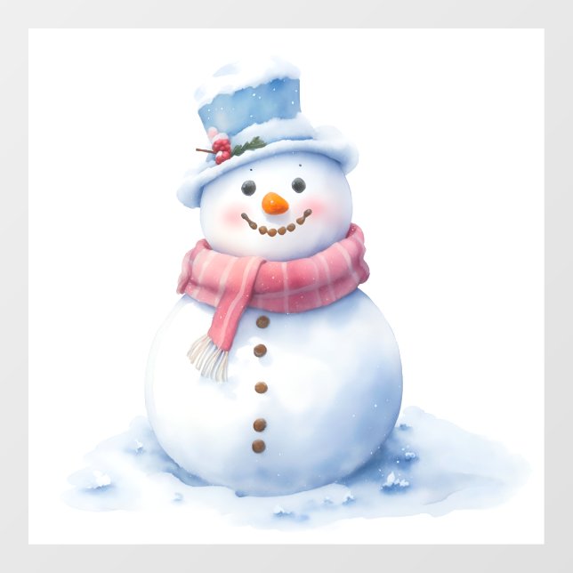 Snowman Weihnachtsfenster Klammern Fensteraufkleber (Blatt)