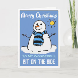 Snowman Weihnachtskarte für Ihr Stück auf der Seit Feiertagskarte