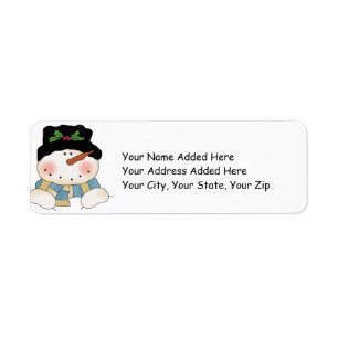 Snowman-WeihnachtsRücksendeadressen-Aufkleber