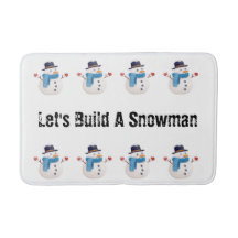 Snowman Winter Bathroom Mat