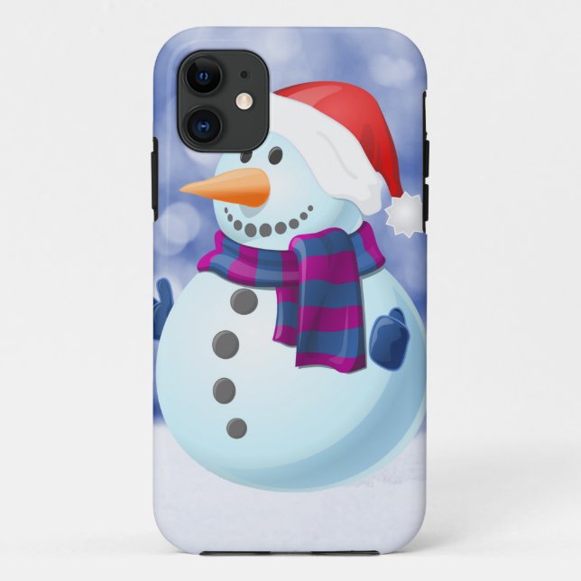 Snowman Winter Frohe Weihnachtsschnee Case-Mate iPhone Hülle (Rückseite)