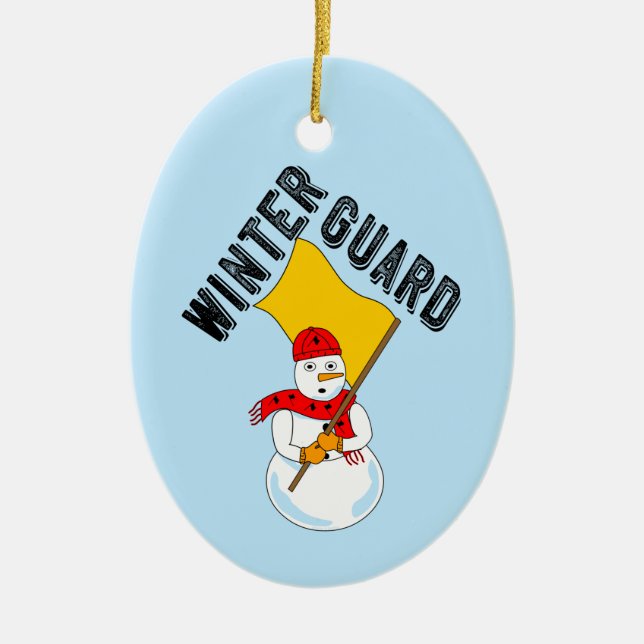 Snowman Winter Guard Ornement en métal (Devant)