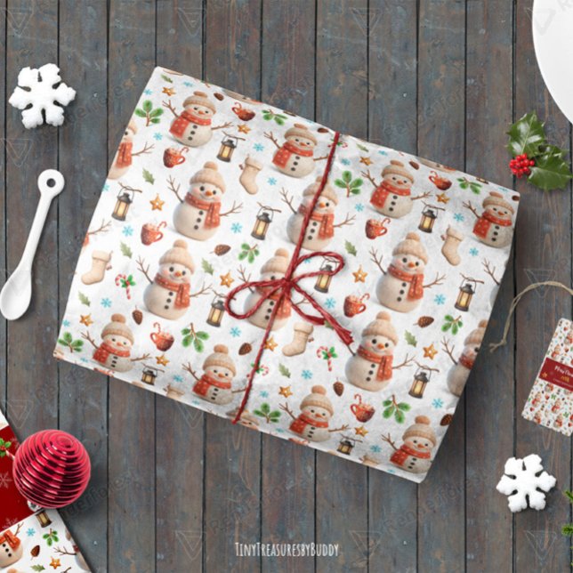 Snowman Winter Holiday - Merry Christmas Seidenpapier (Von Creator hochgeladen)