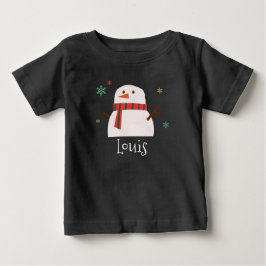Snowman Winter Personalisiert Baby T-shirt