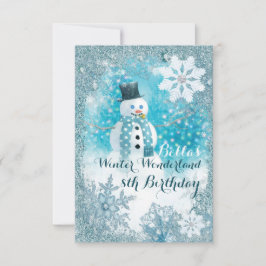 Snowman Winter Wonderland Party Invitations