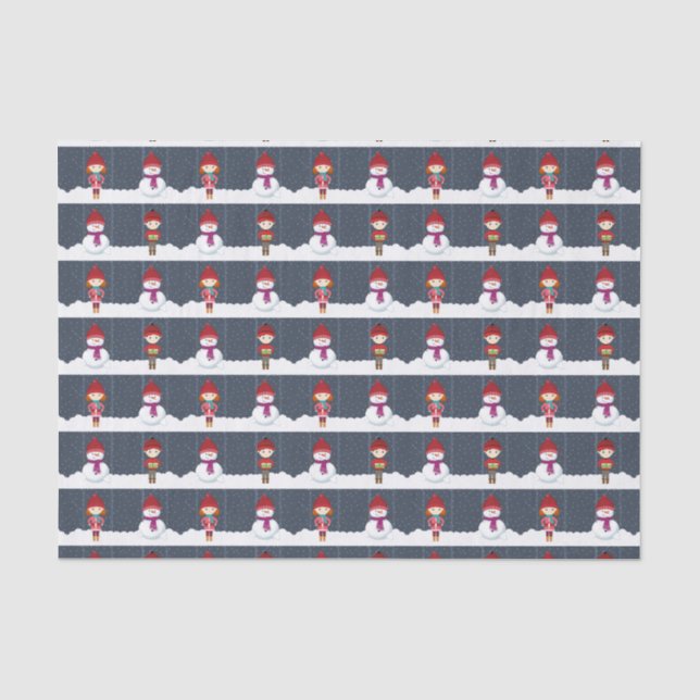 Snowman Winter Wonderland Seidenpapier (Vorderseite)