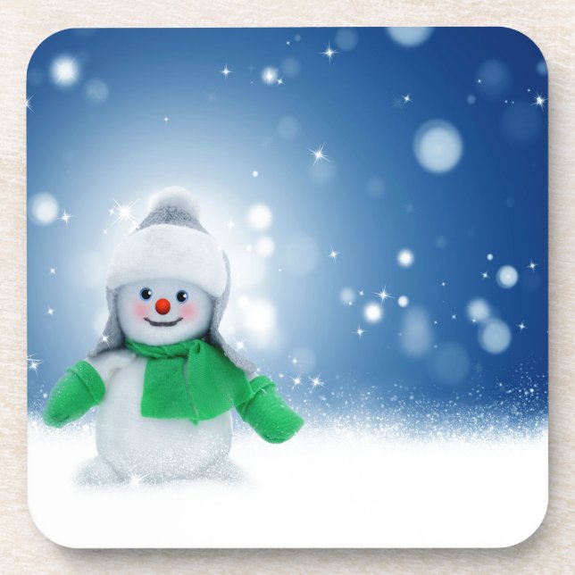 Snowman Wishes Untersetzer (Vorderseite)